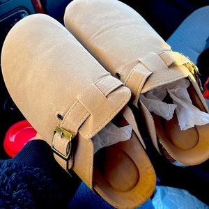 Never worn. Tan Burk Clog Dupes. Size 41. Fits like a 9.5
